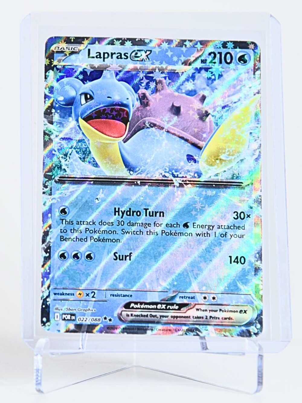 Pokemon Card Lapras 022/088 EX Double Rare Holo Perfect Order